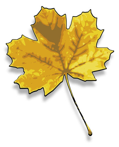 Photorealistic Yellow Maple Leaf Clipart