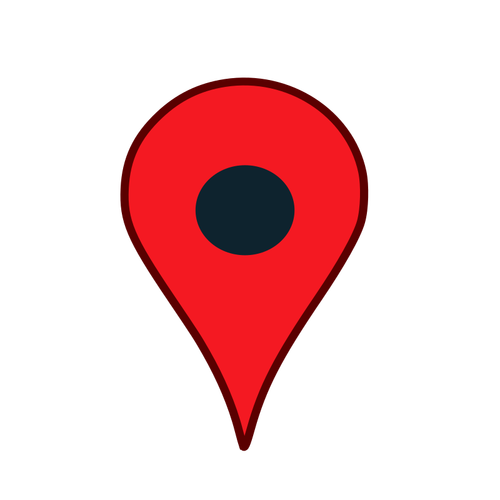 Map Location Pin In Red Color Clipart