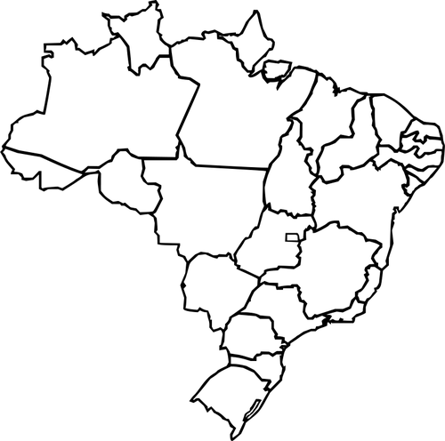 Map Of Brazil Regions Clipart