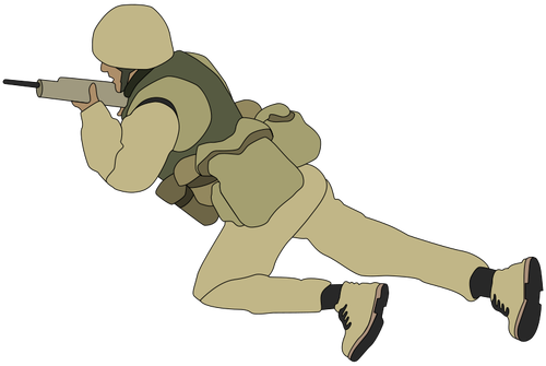 Crawling Soldier Clipart