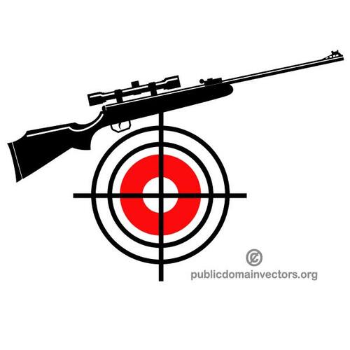 Rifle And Target Clipart