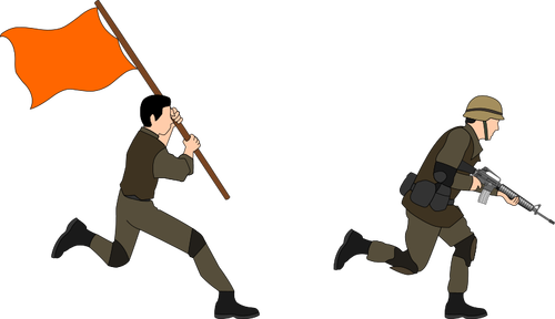Soldiers Charging Clipart
