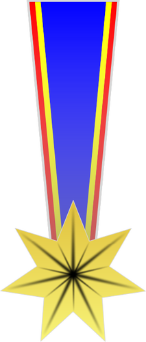 Star Shaped Military Medal Clipart
