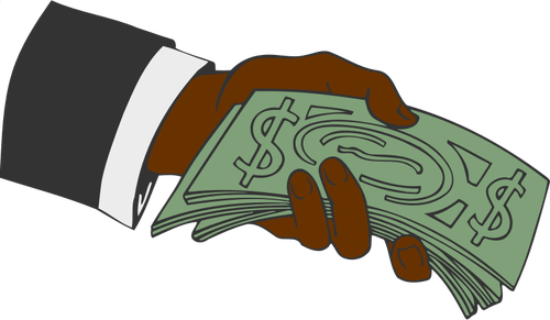 Hand Offering Money Clipart