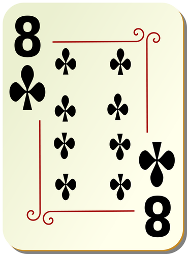 Eight Of Clubs Clipart