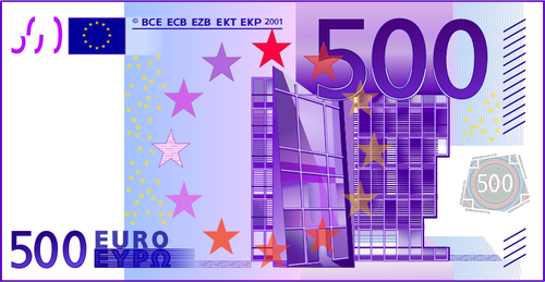 Five Hundred Euro Note Clipart