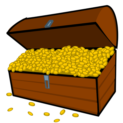 Overflowing Treasure Chest Clipart