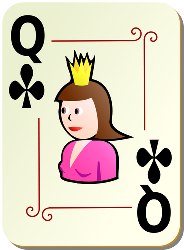 Queen Of Clubs Clipart