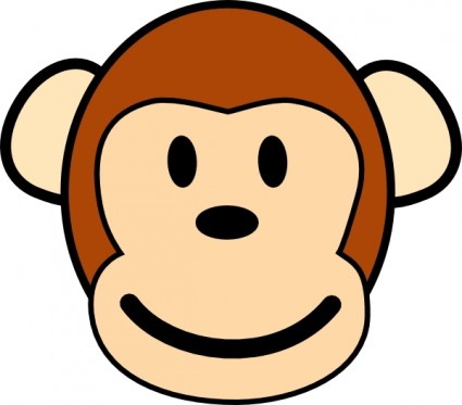 Happy Monkey Vector In Open Office Drawing Clipart