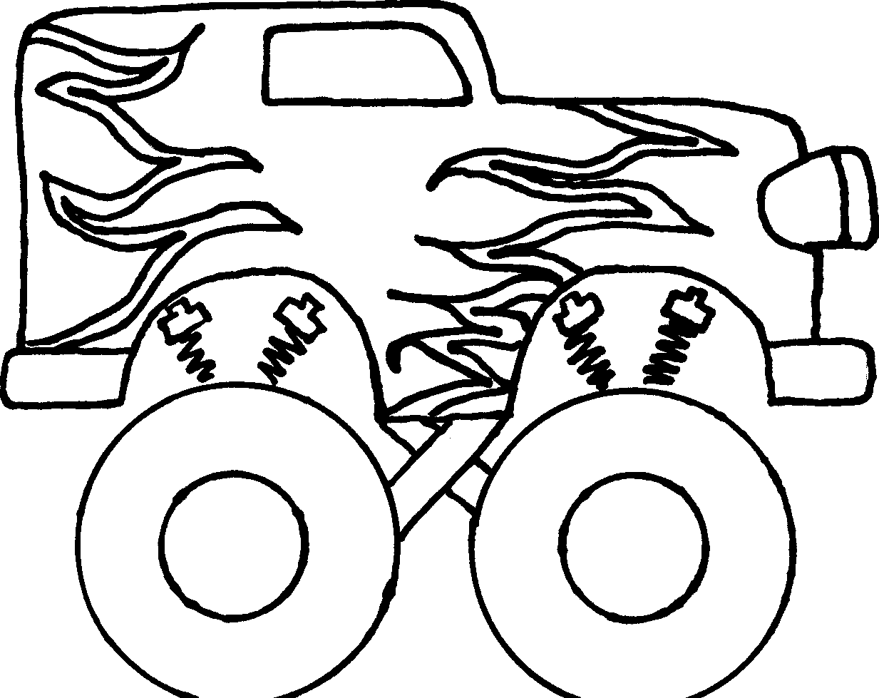 Monster Truck Black And White Free Download Clipart