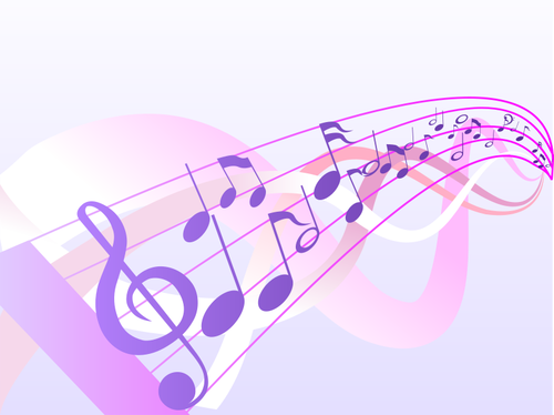 Musical Notes Wave Clipart