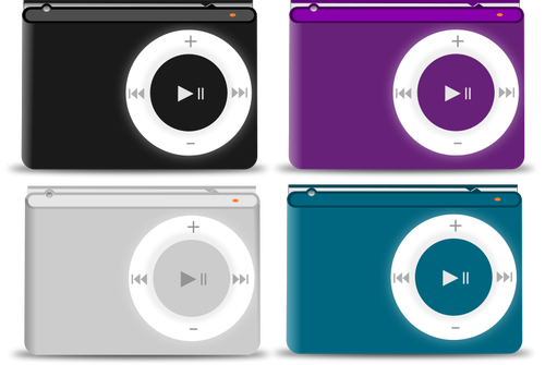 Colorful Music Players Clipart