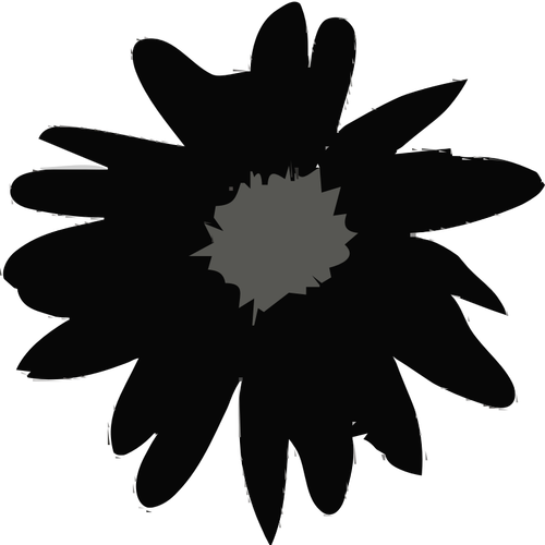 Daisy In Black Color Clipart