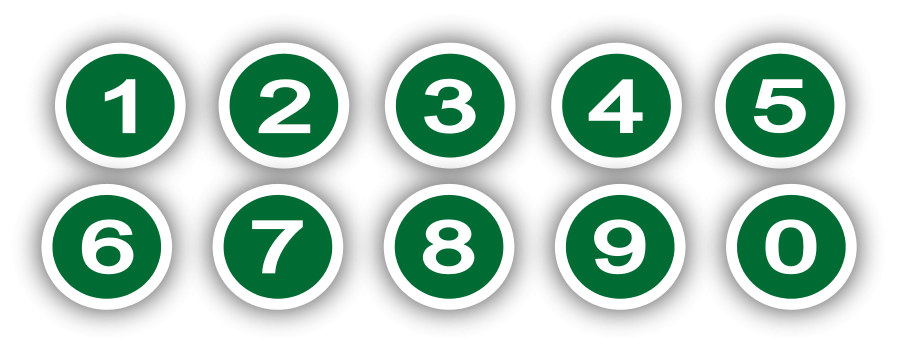 Green Circle With Numbers Vector Png Images Clipart
