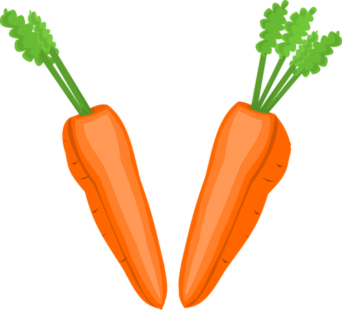 Carrot Halves Clipart