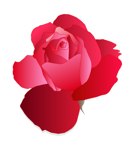 Digital Drawing Of Red Rose Clipart