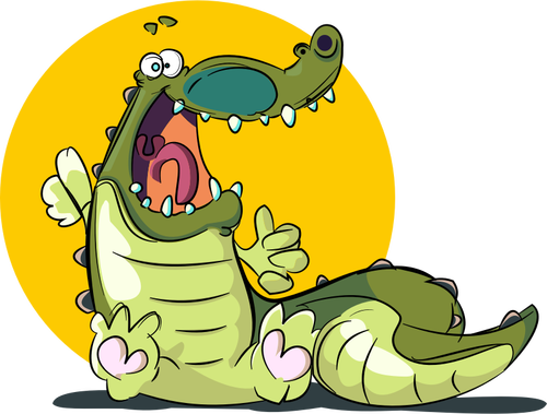 Of Smiling Crocodile Drawing Clipart