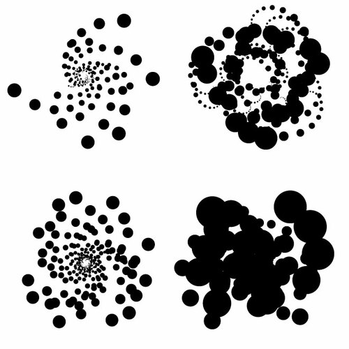 Random Dots Ink Splatter Clipart