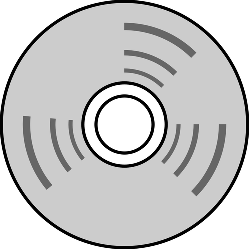 Line Drawing Of Compact Disc Clipart