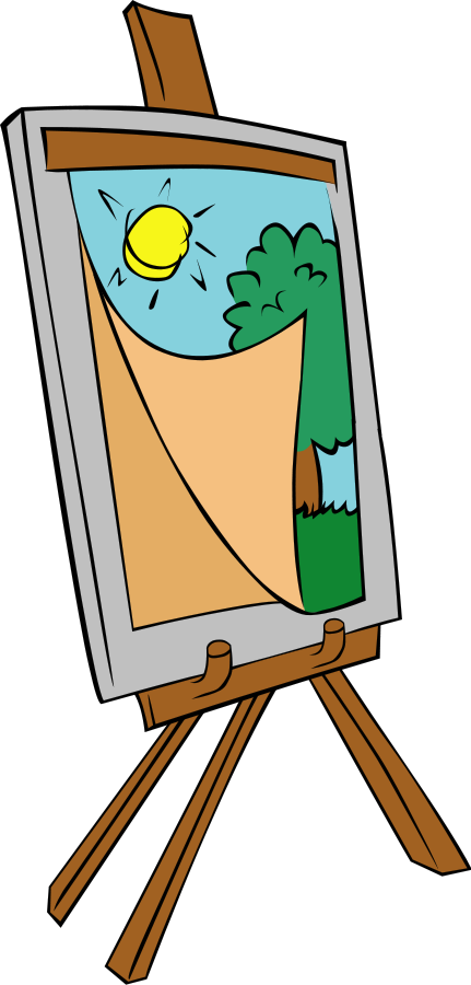 Paint Easel Kid Hd Image Clipart