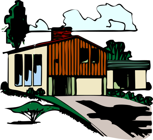 Country House Drawing Clipart