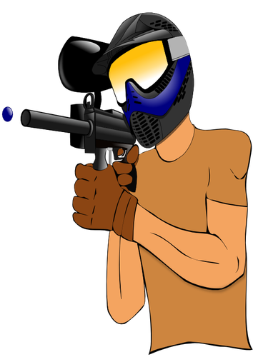 A Paintball Player Clipart