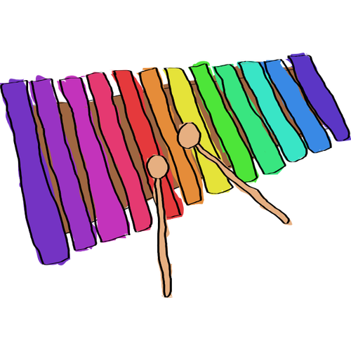 Hand-Drawn Xylophone Clipart