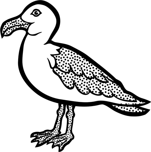 Drawing Of Spotty Gull Clipart