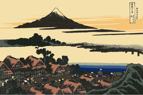 Of Dawn At Isawa Koshiu In Province Of Kai Clipart