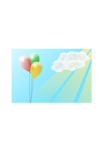 Three Colored Balloons Clipart