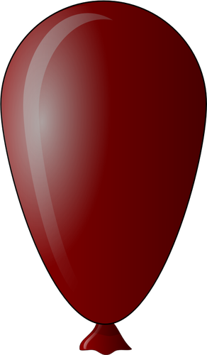 Of Egg Shaped Red Balloon Clipart