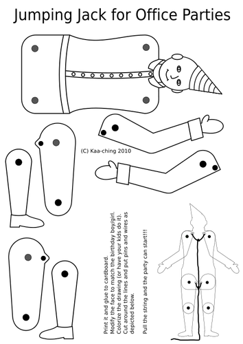 Jumping Jack Print And Cut Clipart