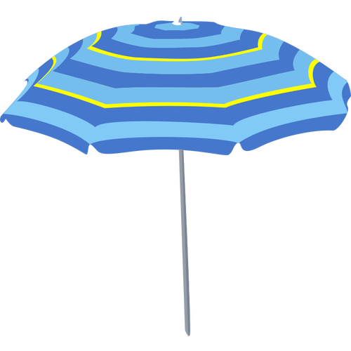 Blue Beach Umbrella Clipart