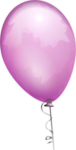 Of Purple Balloon On A Decorated String Clipart