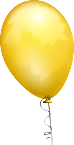 Of Yellow Balloon On A Decorated String Clipart