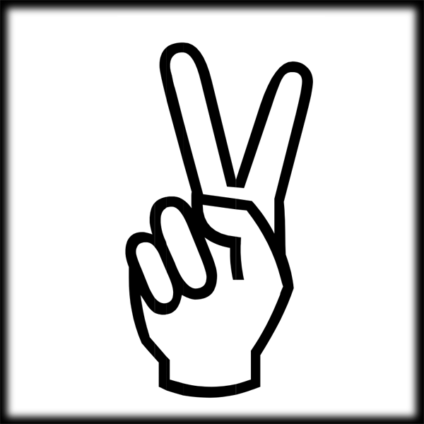 Peace Sign Black And White Png Image Clipart