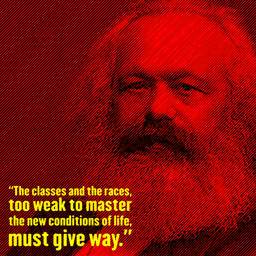 Marx'S Portrait And Quote Clipart
