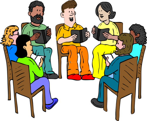 Group Of People Sitting On Chairs Clipart