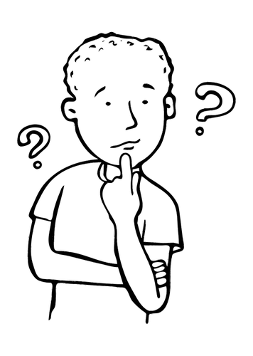 Boy Thinking Of Question Clipart