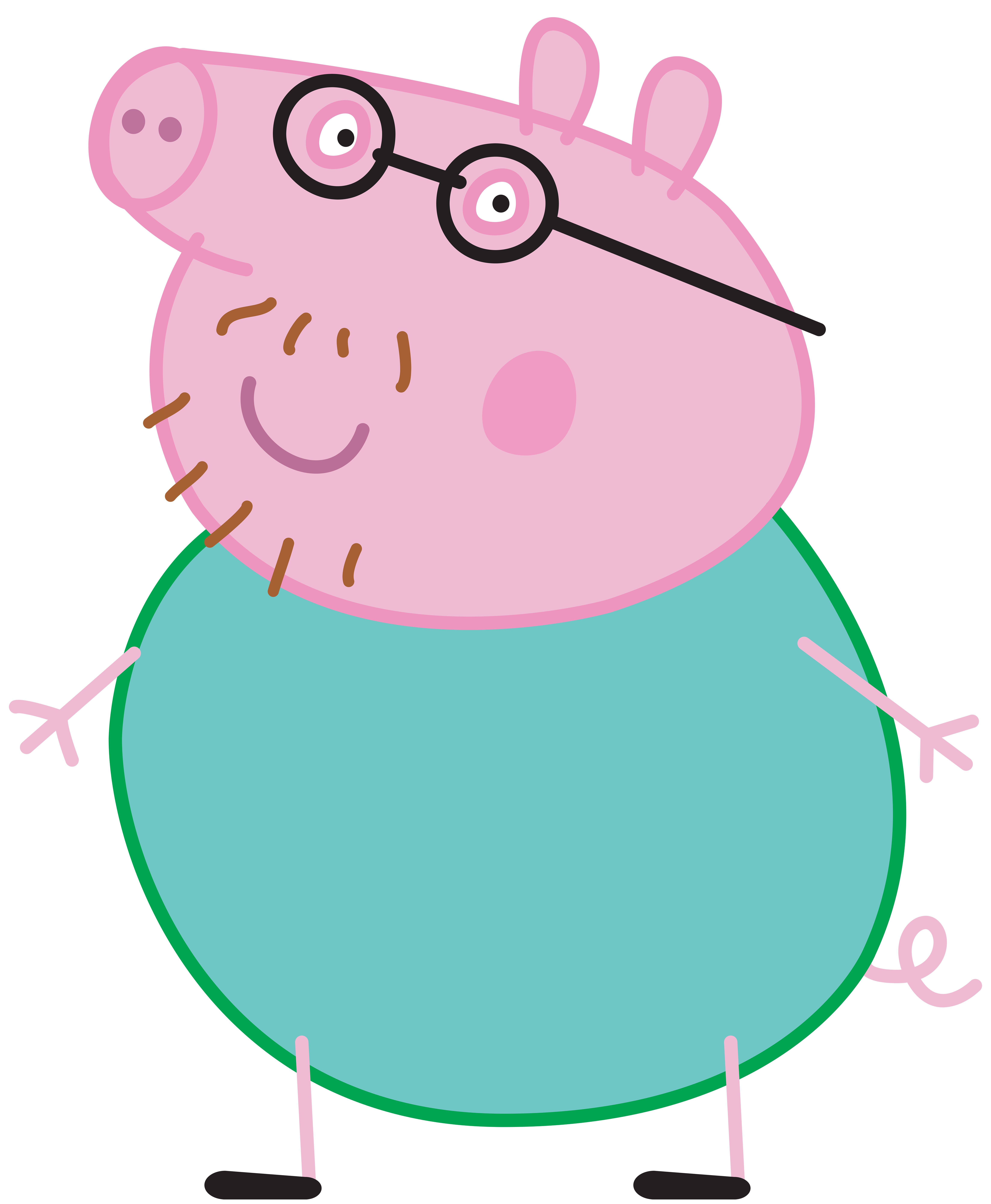 Tinky-Winky Mummy Domestic Pig Peppa Daddy George Clipart