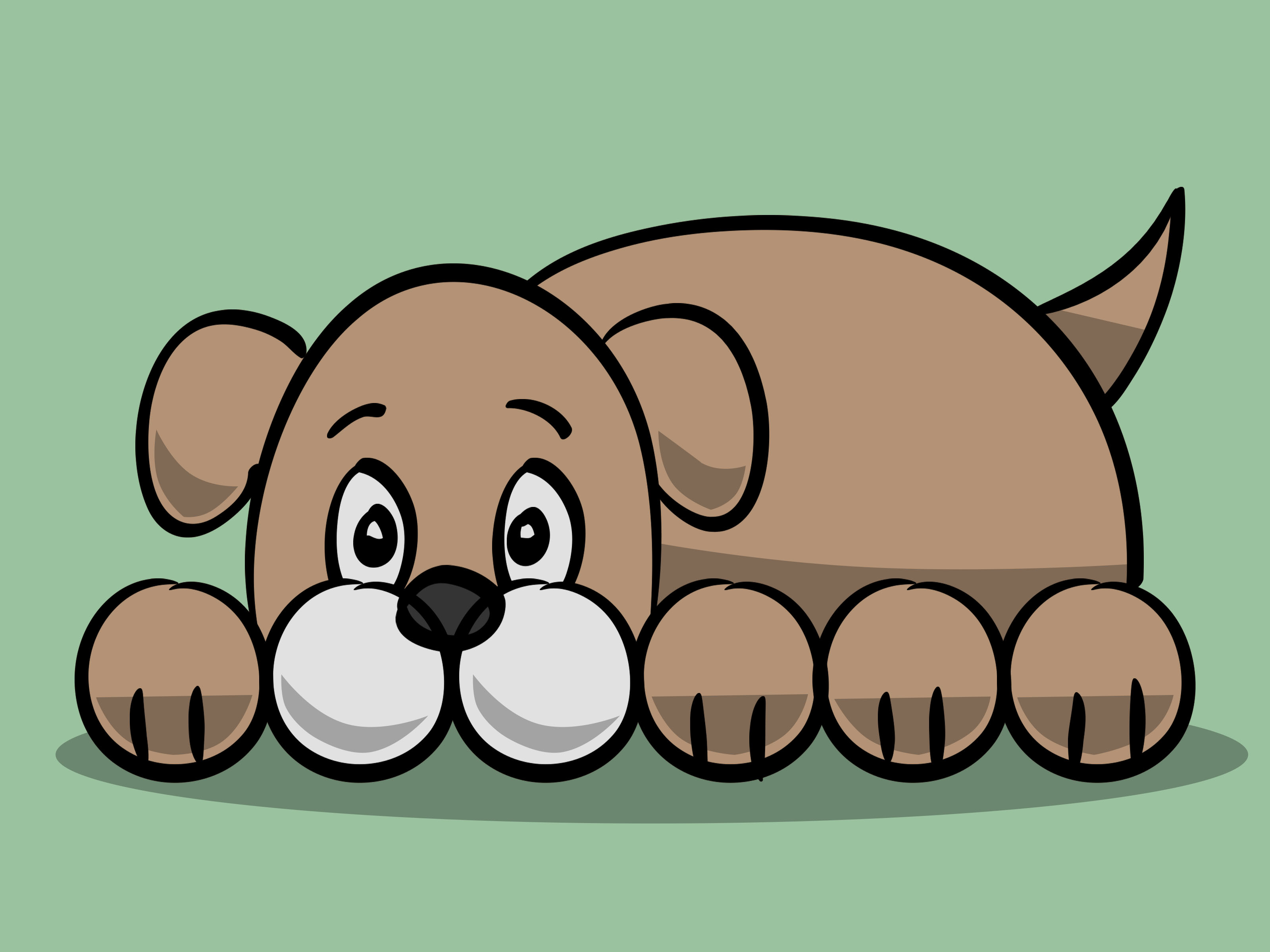 Puppy Easy Pencil And In Color Puppy Clipart