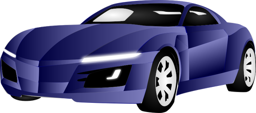 Of Blue Sports Car Clipart