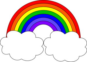 Black And White Rainbow Outline Images Clipart