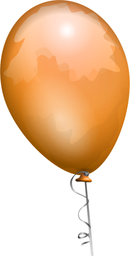 Image Of Orange Shiny Balloon With Shades Clipart