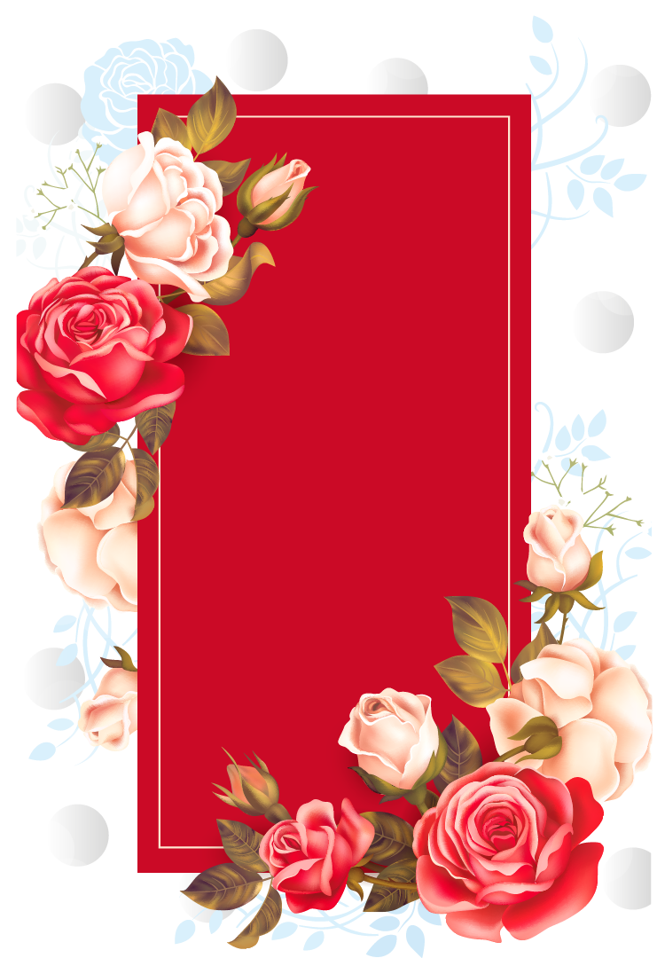 Download Box Illustrator Adobe Red Rose Free Frame Clipart PNG Free