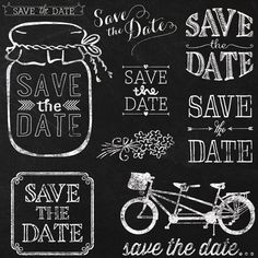 Photoshop Overlays Save The Date Wedding Instant Clipart
