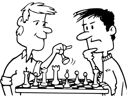 Chess From Coloring Book Clipart