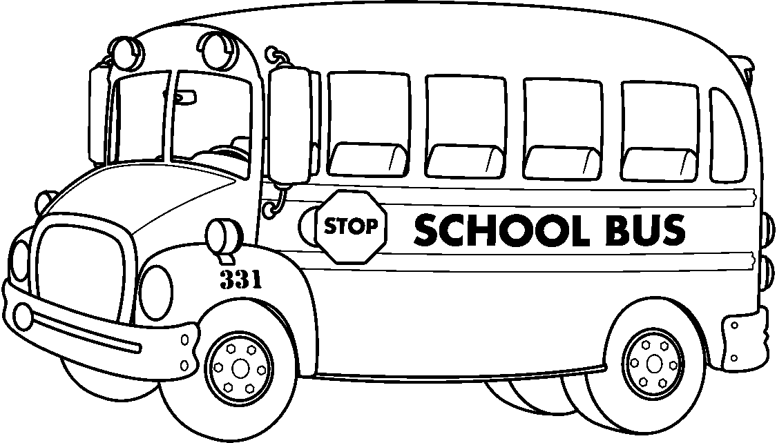 School Bus Bus Black And White Danasoke Clipart