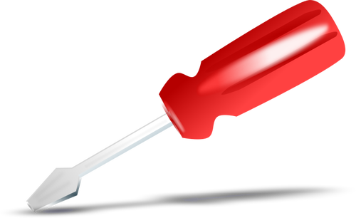 Of Tilted Screwdriver With Shade Clipart