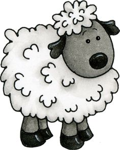 Sheep Borregos On Lamb And Christmas Manger Clipart